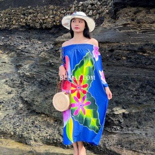 Hot Sale Rayon Dress Hand Painted Handmade in Bali